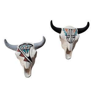 Bull heads pottery 2 hand painted